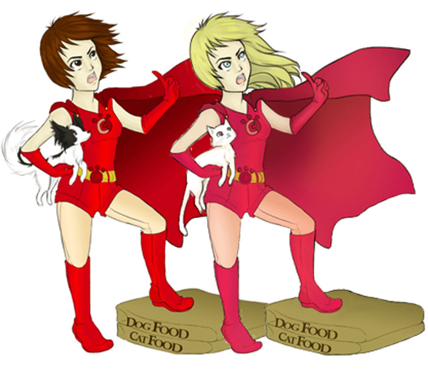 Caped crusaders Mollie and Susan